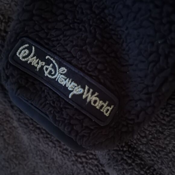 Disney World Disney Parks Fuzzy Navy Blue  Fleece Jacket Women’s Size S soft - Picture 4 of 10